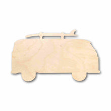Load image into Gallery viewer, Unfinished Wood Beach Bus Surf Board Silhouette - Craft- up to 24&quot; DIY
