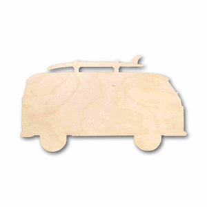 Unfinished Wood Beach Bus Surf Board Silhouette - Craft- up to 24" DIY