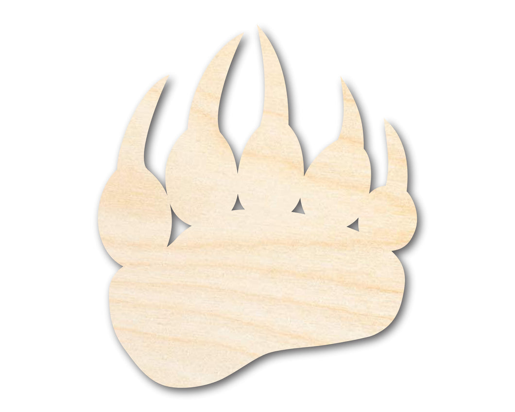 Unfinished Wood Bear Paw Shape - Wildlife Craft - up to 36