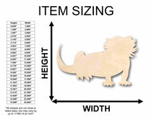Load image into Gallery viewer, Unfinished Wood Bearded Dragon Silhouette - Craft- up to 24&quot; DIY
