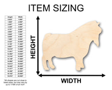 Load image into Gallery viewer, Unfinished Wood Bearded Pygmy Goat Shape - Craft - up to 46&quot; DIY
