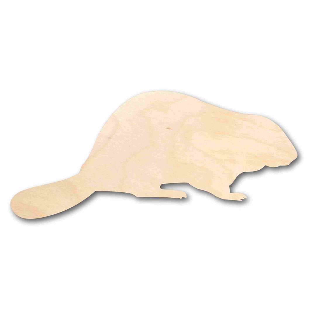 Unfinished Wood Beaver Silhouette - Craft- up to 24