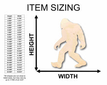 Load image into Gallery viewer, Unfinished Wood Bigfoot Sasquatch Silhouette - Craft- up to 24&quot; DIY
