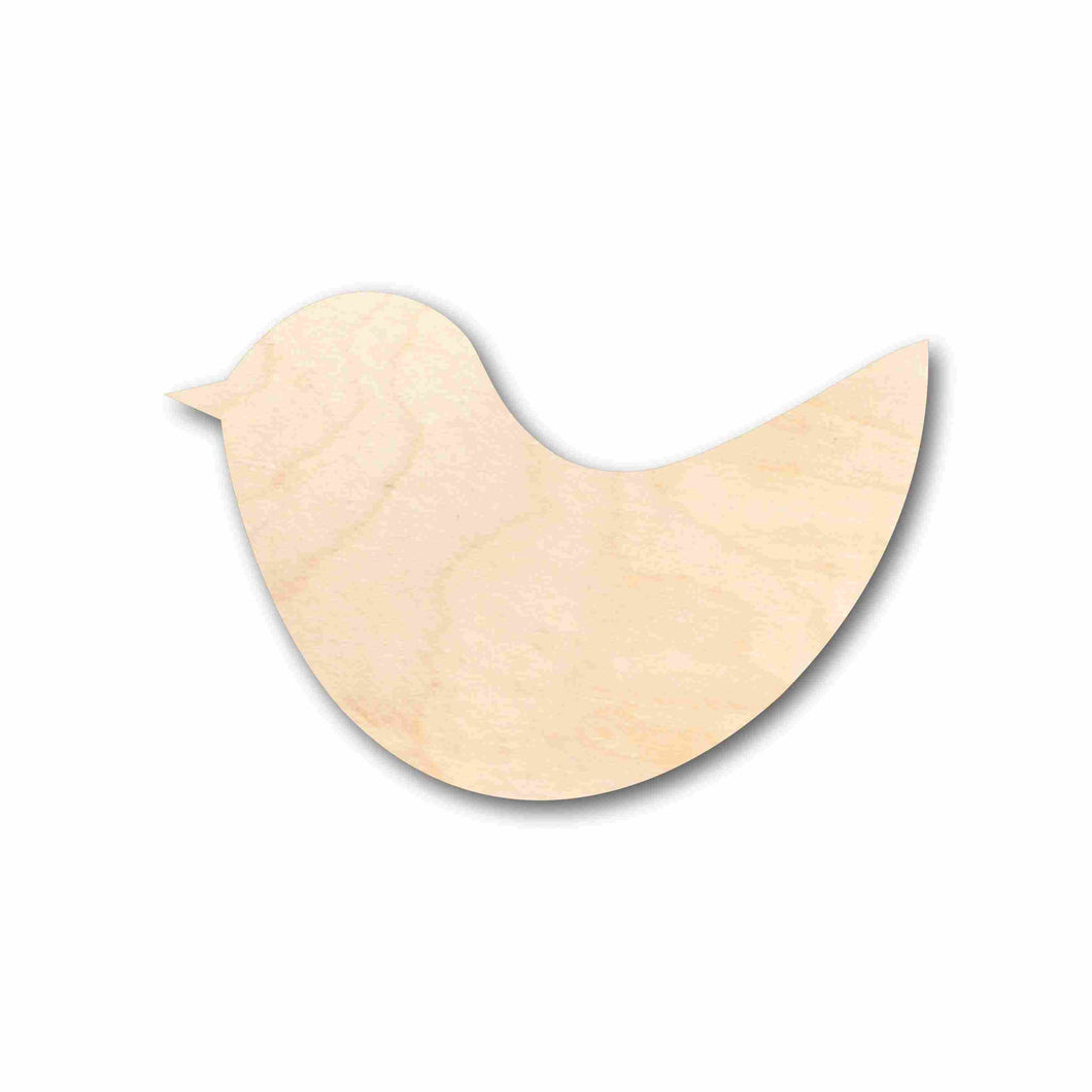Unfinished Wood Bird Cute Craft Silhouette - Craft- up to 24