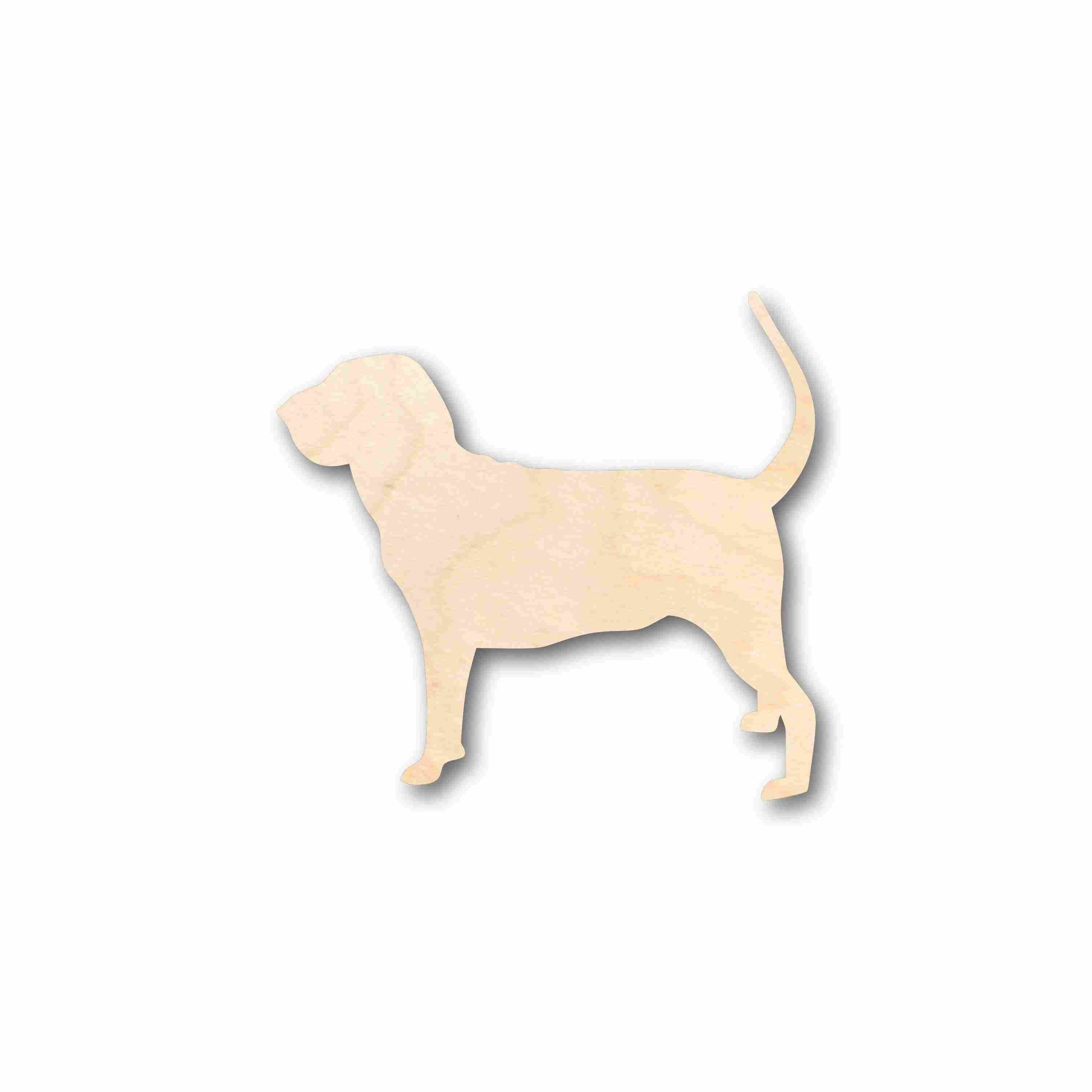 Unfinished Wood Bloodhound Dog Silhouette - Craft- up to 24