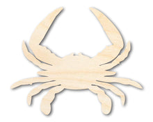 Load image into Gallery viewer, Unfinished Wood Chesapeake Blue Crab Silhouette - Animal Craft - up to 36&quot; DIY
