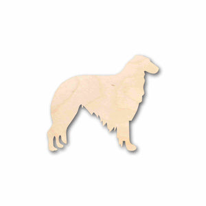 Unfinished Wood Borzoi Dog Silhouette - Craft- up to 24" DIY