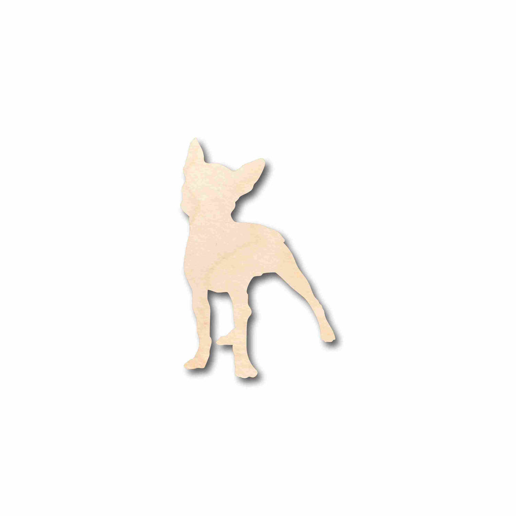 Unfinished Wood Boston Terrier Small Dog Silhouette - Craft- up to 24