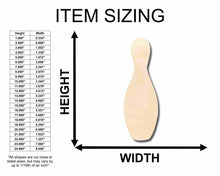 Load image into Gallery viewer, Unfinished Wood Bowling Pin Silhouette - Craft- up to 24&quot; DIY
