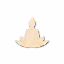 Load image into Gallery viewer, Unfinished Wood Buddha Silhouette - Craft- up to 24&quot; DIY
