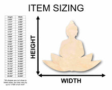 Load image into Gallery viewer, Unfinished Wood Buddha Silhouette - Craft- up to 24&quot; DIY
