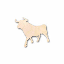 Load image into Gallery viewer, Unfinished Wood Bull Silhouette - Craft- up to 24&quot; DIY
