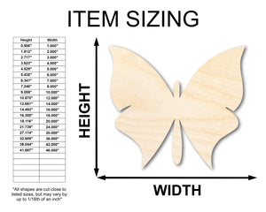 Unfinished Wood Butterfly Silhouette - Animal Craft - up to 36" DIY