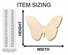 Load image into Gallery viewer, Unfinished Wood Butterfly Silhouette - Craft- up to 24&quot; DIY
