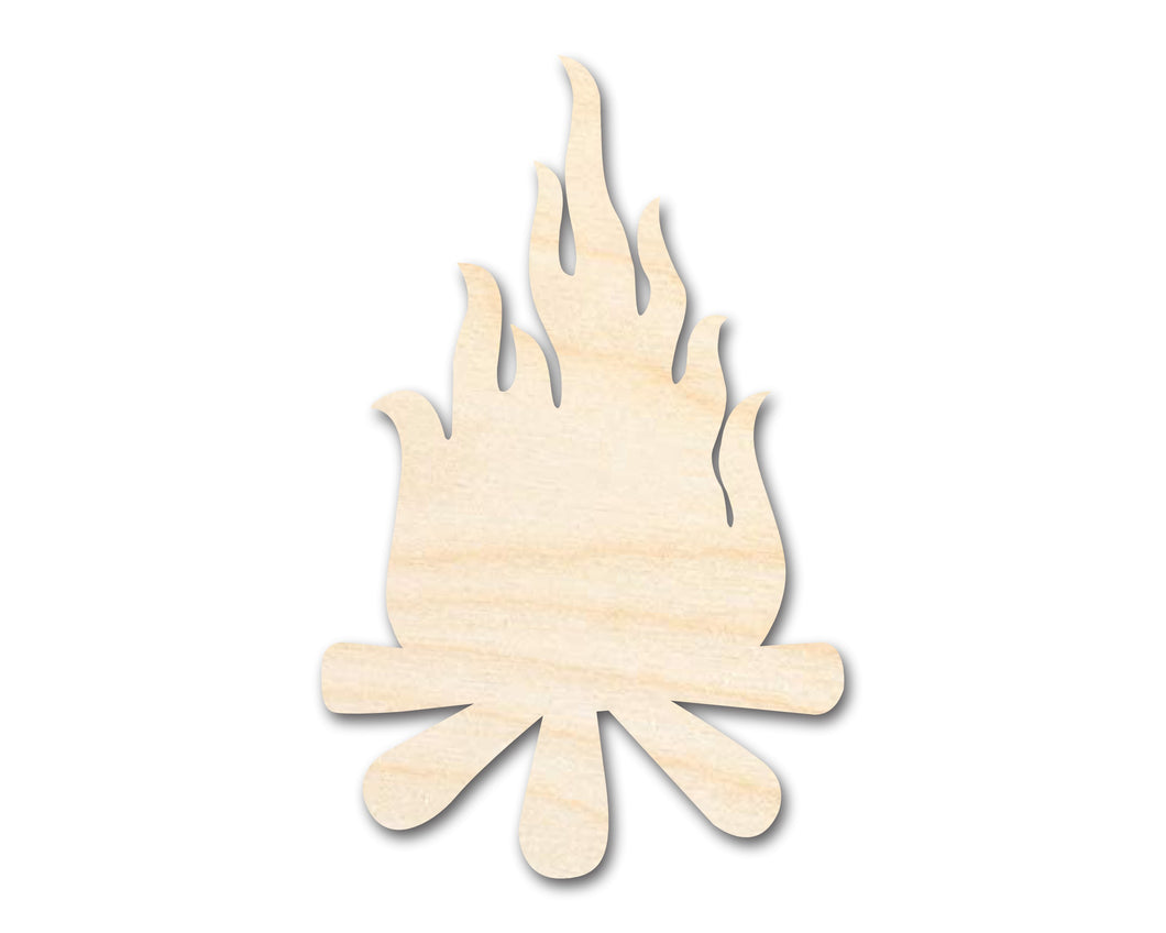 Unfinished Wood Bonfire Shape - Camping Craft - up to 36