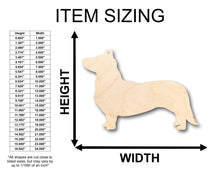 Load image into Gallery viewer, Unfinished Wood Cardigan Welsh Corgi Shape - Craft - up to 46&quot; DIY
