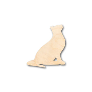 Unfinished Wood Stretching Cat Shape - Craft - up to 36" DIY
