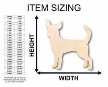 Load image into Gallery viewer, Unfinished Wood Chihuahua Silhouette - Craft- up to 24&quot; DIY
