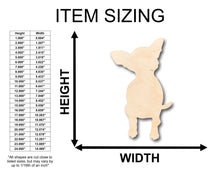 Load image into Gallery viewer, Unfinished Wood Chihuahua Shape - Craft - up to 36&quot; DIY
