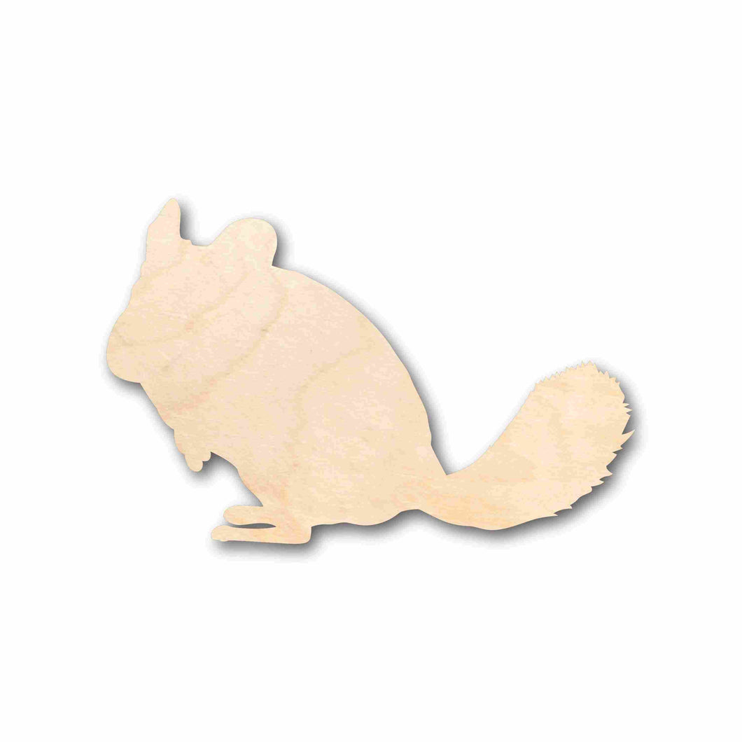 Unfinished Wood Chinchilla Silhouette - Craft- up to 24