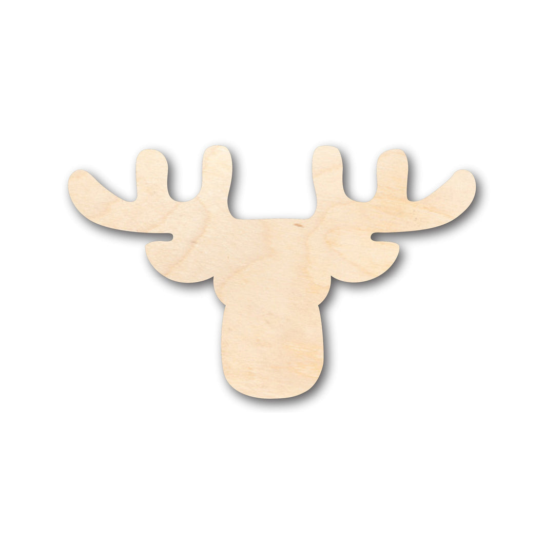 Unfinished Wood Reindeer with Antlers Shape - Christmas - Craft - up to 36