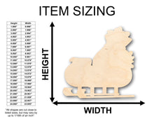Load image into Gallery viewer, Unfinished Wood Santa Sleigh Shape - Christmas - Craft - up to 36&quot; DIY
