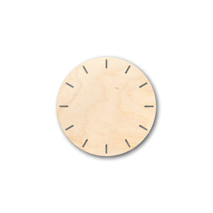 Unfinished Wood Simple Clock Shape - Craft - up to 36" DIY