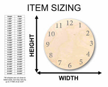 Load image into Gallery viewer, Unfinished Wood Clock Silhouette - Craft- up to 24&quot; DIY

