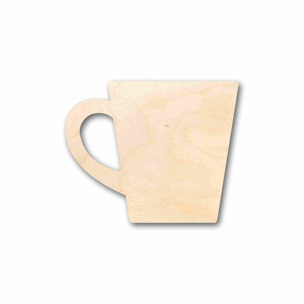 Unfinished Wood Coffee Cup Silhouette - Craft- up to 24