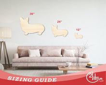 Load image into Gallery viewer, Unfinished Wood Corgi Shape - Pet Craft - up to 46&quot;
