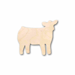 Unfinished Wood Cow Calf Silhouette - Craft- up to 24" DIY
