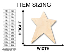 Load image into Gallery viewer, Unfinished Wood Unbalanced Star Shape - Craft - up to 36&quot; DIY
