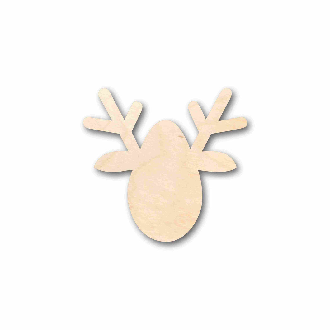 Unfinished Wood Christmas Reindeer Ornament Silhouette - Craft- up to 24