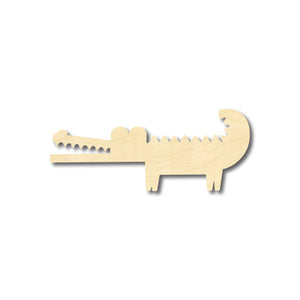 Unfinished Wood Cute Crocodile Alligator Shape - Craft - up to 36" DIY