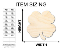 Load image into Gallery viewer, Unfinished Wood Cute Four Leaf Clover Shape - Craft - up to 36&quot; DIY
