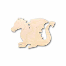 Load image into Gallery viewer, Unfinished Wood Cute Dragon Silhouette - Craft- up to 24&quot; DIY
