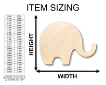 Load image into Gallery viewer, Unfinished Wood Simple Elephant Shape - Craft - up to 36&quot; DIY
