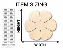 Load image into Gallery viewer, Unfinished Wood Daisy Rose Flower Petals Silhouette - Craft- up to 24&quot; DIY
