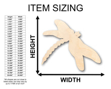 Load image into Gallery viewer, Unfinished Wood Dragon Fly Shape - Craft - up to 36&quot; DIY
