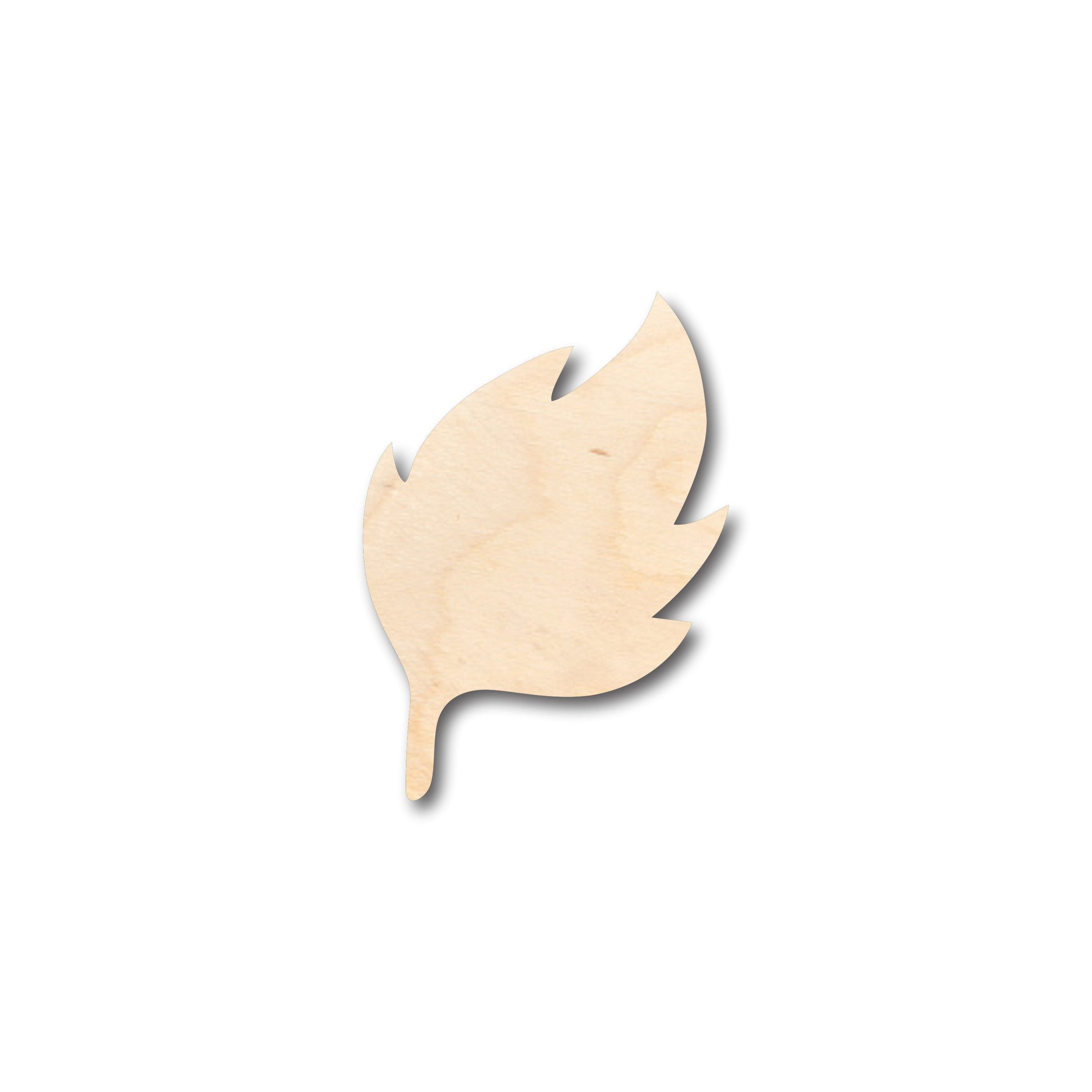 Unfinished Wood Earth Leaf Element Shape - Craft - up to 36