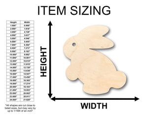 Unfinished Wood Easter Bunny Shape - Craft - up to 36" DIY