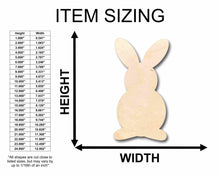 Load image into Gallery viewer, Unfinished Wood Easter Bunny Silhouette - Craft- up to 24&quot; DIY
