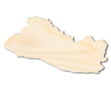 Load image into Gallery viewer, Unfinished Wood El Salvador Country Shape - Central America Craft - up to 36&quot; DIY
