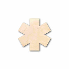 Load image into Gallery viewer, Unfinished Wood EMS Medical Life Star Badge Silhouette - Craft- up to 24&quot; DIY
