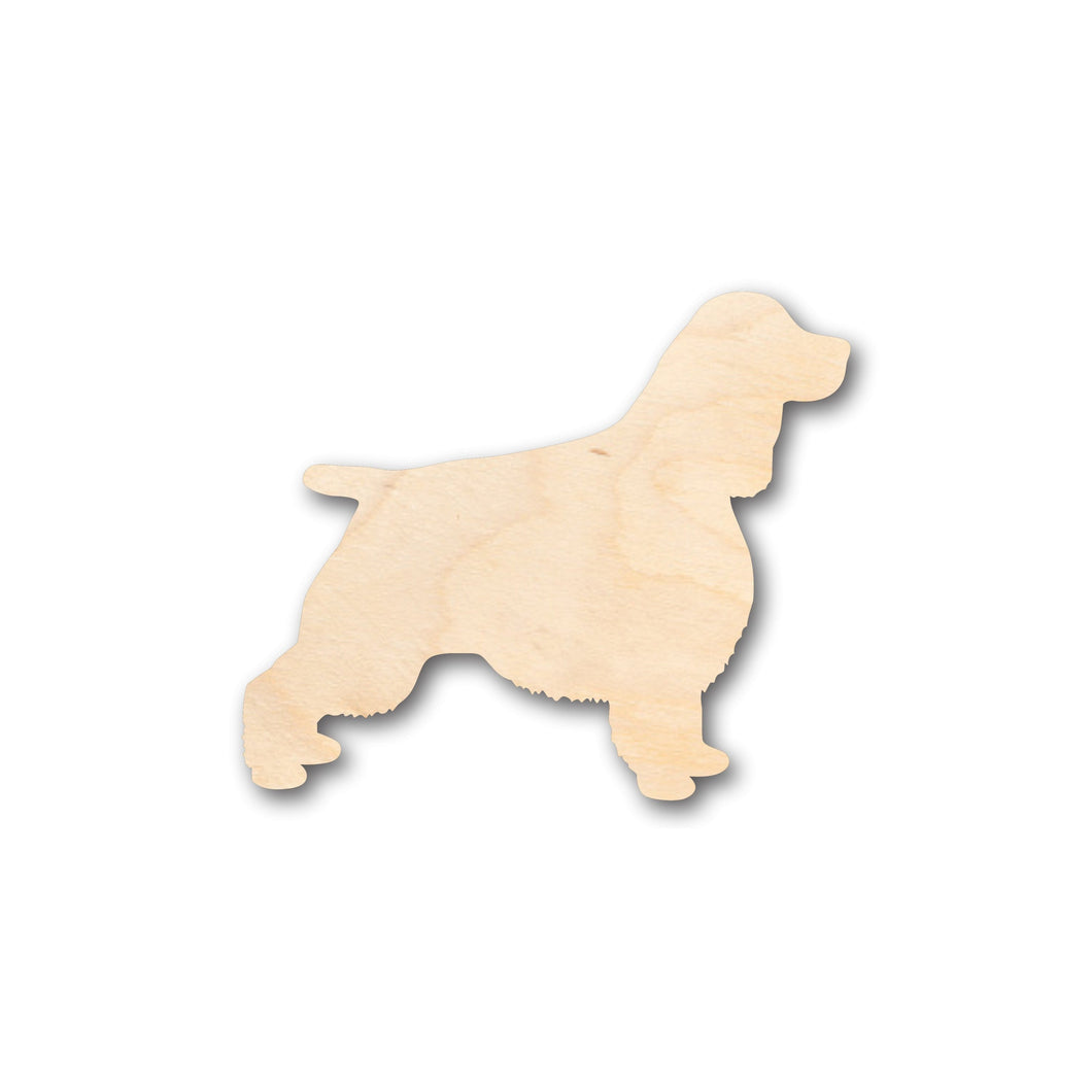 Unfinished Wood English Springer Spaniel Dog Shape - Craft - up to 36