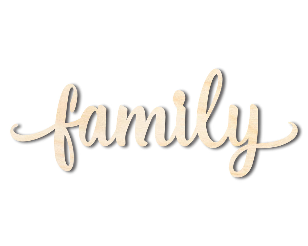 Unfinished Wood Family Shape - Word Craft - up to 46