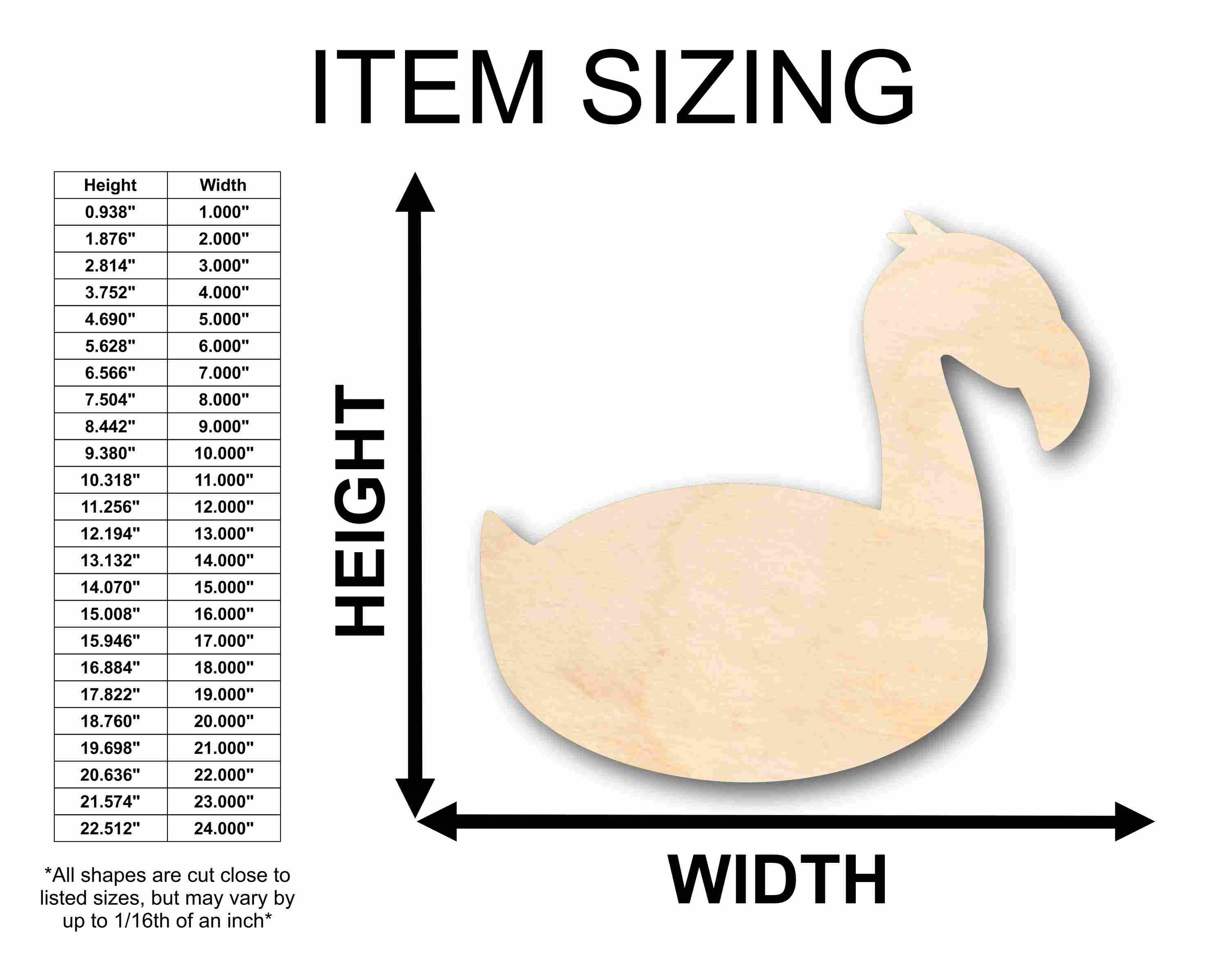 Unfinished Wood Flamingo Silhouette - Craft- up to 24