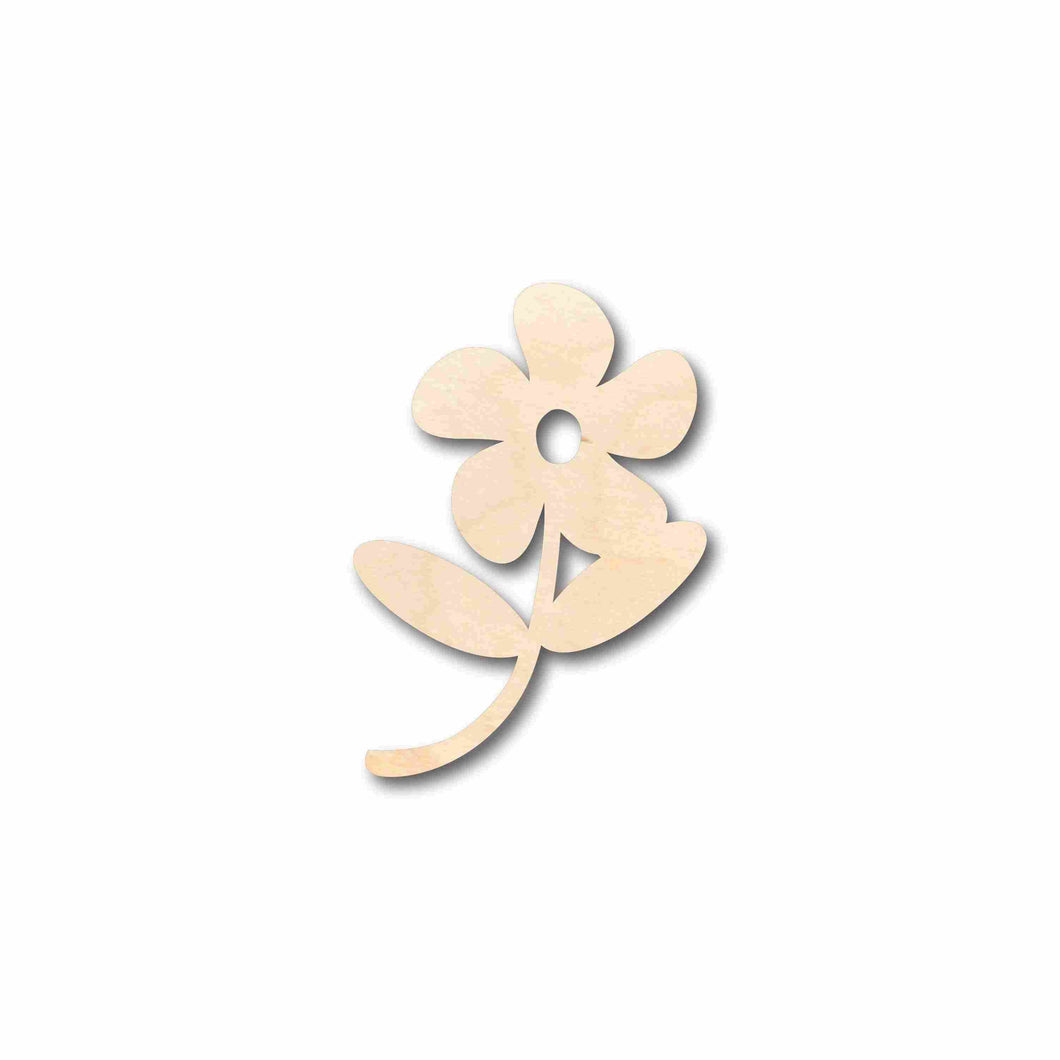 Unfinished Wood Flower Daisy Shape Silhouette - Craft- up to 24