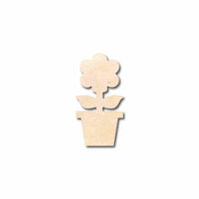 Load image into Gallery viewer, Unfinished Wood Flower in Pot Silhouette - Craft- up to 24&quot; DIY
