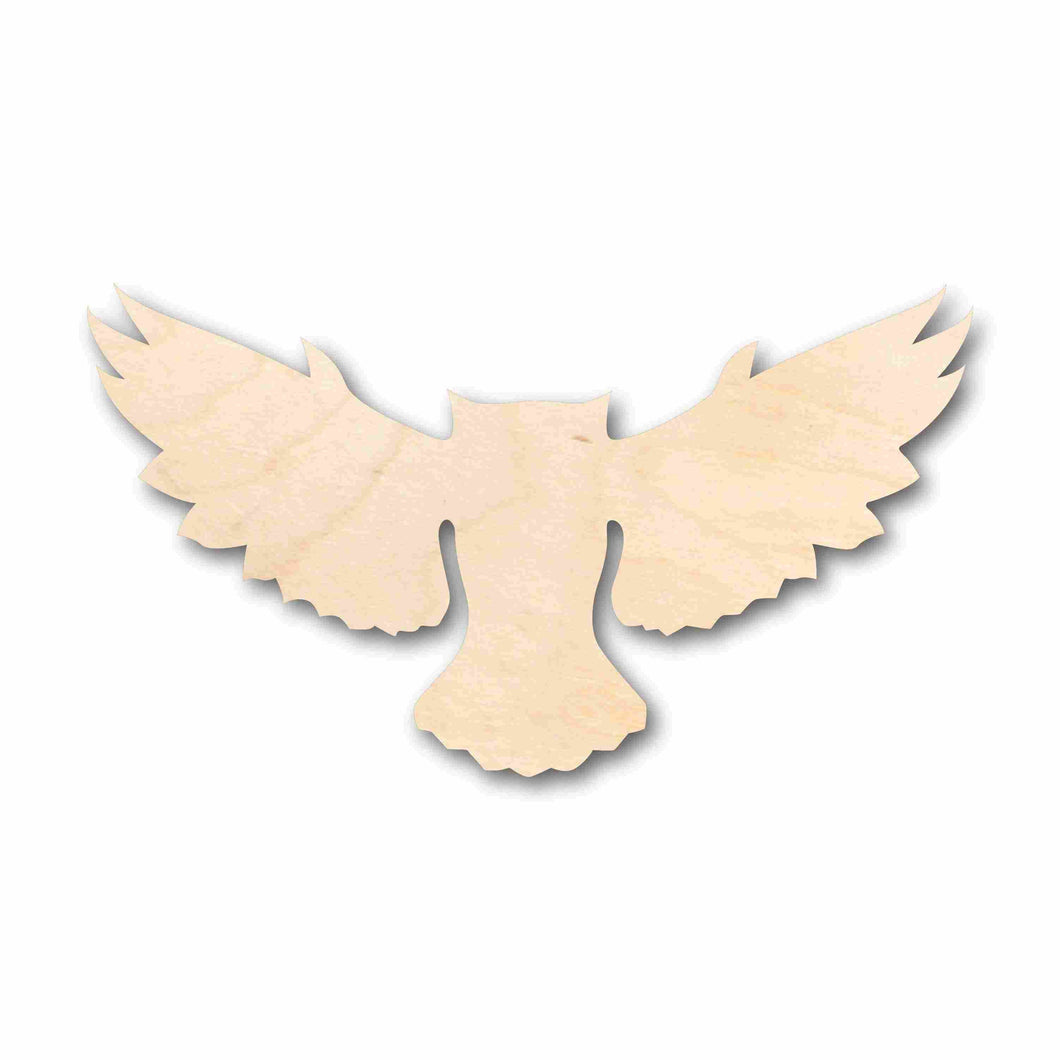 Unfinished Wood Flying Owl Silhouette - Craft- up to 24